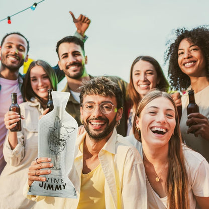 Wine Jimmy | Reusable Wine Travel Protector Sleeves for Glass Bottles | Impact & Leak Resistant | Carrier Bag Luggage | Airplane Cruise Car | Gift Holiday Vacation Party | 3 Pack w/3 Bubble Wraps